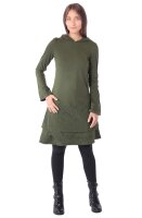 Elfenkleid aus Baumwolle mit Zipfelkapuze Nr. 186 Grün L