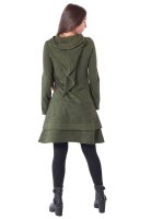 Elfenkleid aus Baumwolle mit Zipfelkapuze Nr. 186 Grün L