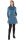 Samtkleid Winterkleid mit Applikationen und Taschen dr18 Blau M