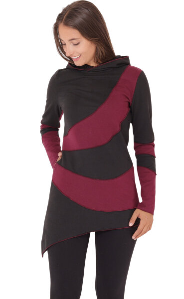 Pullover Longshirt Langärmlige Shirt-Tunika dr23 Rot M