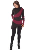 Pullover Longshirt Langärmlige Shirt-Tunika dr23 Rot M