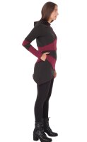 Pullover Longshirt Langärmlige Shirt-Tunika dr23 Rot M