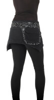 Damen Wickelrock, Nierenwärmer und Cacheur aus Fleece sk22 Schwarz 2