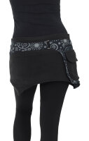 Damen Wickelrock, Nierenwärmer und Cacheur aus Fleece sk22 Schwarz 2