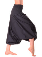 Aladinhose, Haremshose mit tiefem Schritt, Muckhose Schwarz