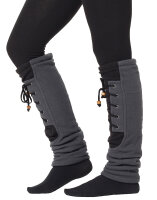 Stulpen Beinstulpen aus Fleece mit Schnürung,...