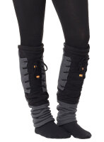 Stulpen Beinstulpen aus Fleece mit Schnürung,...