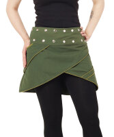 Wickelrock mit farbig abgesetzten Nähten, Damenrock...