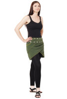 Wickelrock mit farbig abgesetzten Nähten, Damenrock...