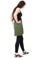 Wickelrock mit farbig abgesetzten Nähten, Damenrock Nr. 255