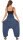 Haremshose für Herren, Aladinhose mit mitteltiefem Schritt unisex Blau Einheitsgröße