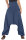 Haremshose für Herren, Aladinhose mit mitteltiefem Schritt unisex Blau Einheitsgröße