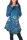 Elfenkleid mit Zipfelkapuze und Blumen Baumwollsamt Kleid Nr. 15 Blau L