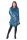 Elfenkleid mit Zipfelkapuze und Blumen Baumwollsamt Kleid Nr. 15 Blau L