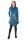 Elfenkleid mit Zipfelkapuze und Blumen Baumwollsamt Kleid Nr. 15 Blau L