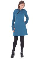 Sweat-Kleid mit Kapuze Einfarbig dr17