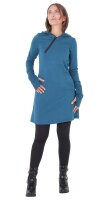 Sweat-Kleid mit Kapuze Einfarbig dr17