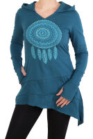 Longshirt Tunika mit Traumfänger und Zipfelkapuze,...