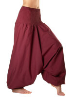 Aladinhose, Haremshose mit tiefem Schritt, Muckhose Rot