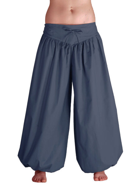 Ballonhose, weite Pumphose aus Baumwolle für Damen Blau