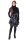 Kleid aus Baumwollsamt mit Kragen Nr. 20 Schwarz L