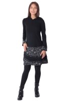 Elfenkleid aus Baumwolle mit Zipfelkapuze Nr. 186 Schwarz M