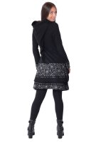 Elfenkleid aus Baumwolle mit Zipfelkapuze Nr. 186 Schwarz M