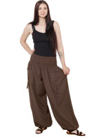 Pumphose für Damen und Herren mit Taschen Braun