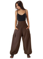 Pumphose für Damen und Herren mit Taschen Braun