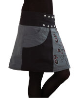 Wickelrock mit floraler Struktur und Tasche Minirock Nr. 175