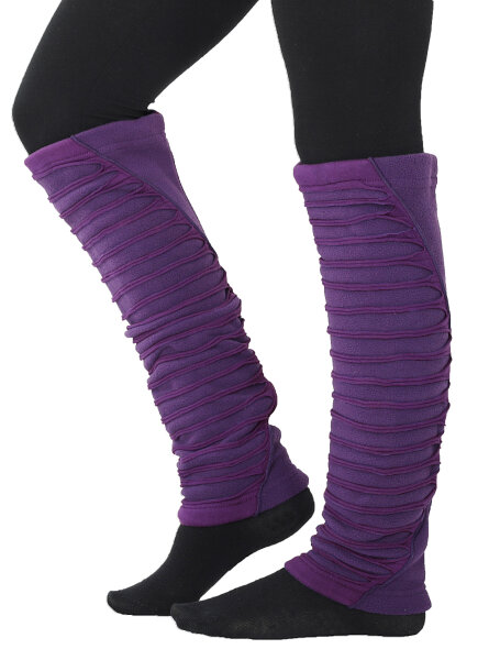 Stulpen aus Fleece und Jersey, Damen Beinstulpen LW2 Lila