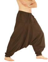 Haremshose, Aladinhose für Herren, Extralang Braun Einheitsgröße