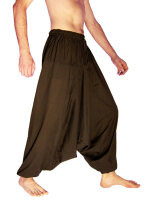 Haremshose, Aladinhose für Herren, Extralang Braun...