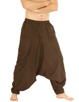 Haremshose, Aladinhose für Herren, Extralang Braun Einheitsgröße