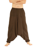 Haremshose, Aladinhose für Herren, Extralang Braun Einheitsgröße