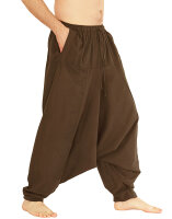 Haremshose, Aladinhose für Herren, Extralang Braun Einheitsgröße
