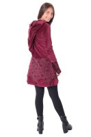 Kleid mit Überrock und Zipfelkapuze, Elfenkleid aus Samt Nr. 25