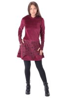 Kleid mit Überrock und Zipfelkapuze, Elfenkleid aus Samt Nr. 25