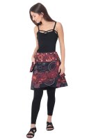 Damen Wickelrock mit Blumen und femininem Muster Nr. 182 Rot