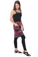 Damen Wickelrock mit Blumen und femininem Muster Nr. 182 Rot