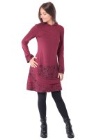Elfenkleid aus Baumwolle mit Zipfelkapuze Nr. 186 Rot S