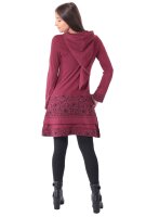Elfenkleid aus Baumwolle mit Zipfelkapuze Nr. 186 Rot S