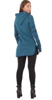 Kapuzenpullover-Kleid Hoodie Zweifarbig dr21 Blau L