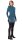 Kapuzenpullover-Kleid Hoodie Zweifarbig dr21 Blau L