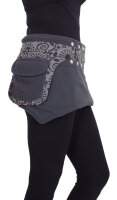 Damen Wickelrock, Nierenwärmer und Cacheur aus Fleece sk22 Grau 2