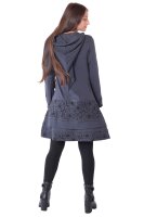 Elfenkleid aus Baumwolle mit Zipfelkapuze Nr. 186 Grau M
