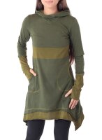 Kleid aus leichter Baumwolle mit Zipfelkapuze, Elfenkleid...