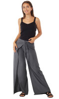 Wickelhose aus bequem fallenden Material Grau